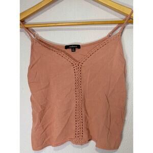 Ambiance Tank Top Spaghetti Strap Pink Boho Festival Wear Womens Small